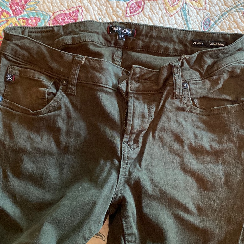 Dear John dark green joyrich comfort skinny jeans